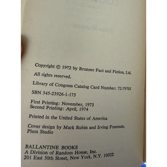 The Sheep Look Up by John Brunner Vintage 1974 Paperback Ballantine Books - Picture 2 of 10